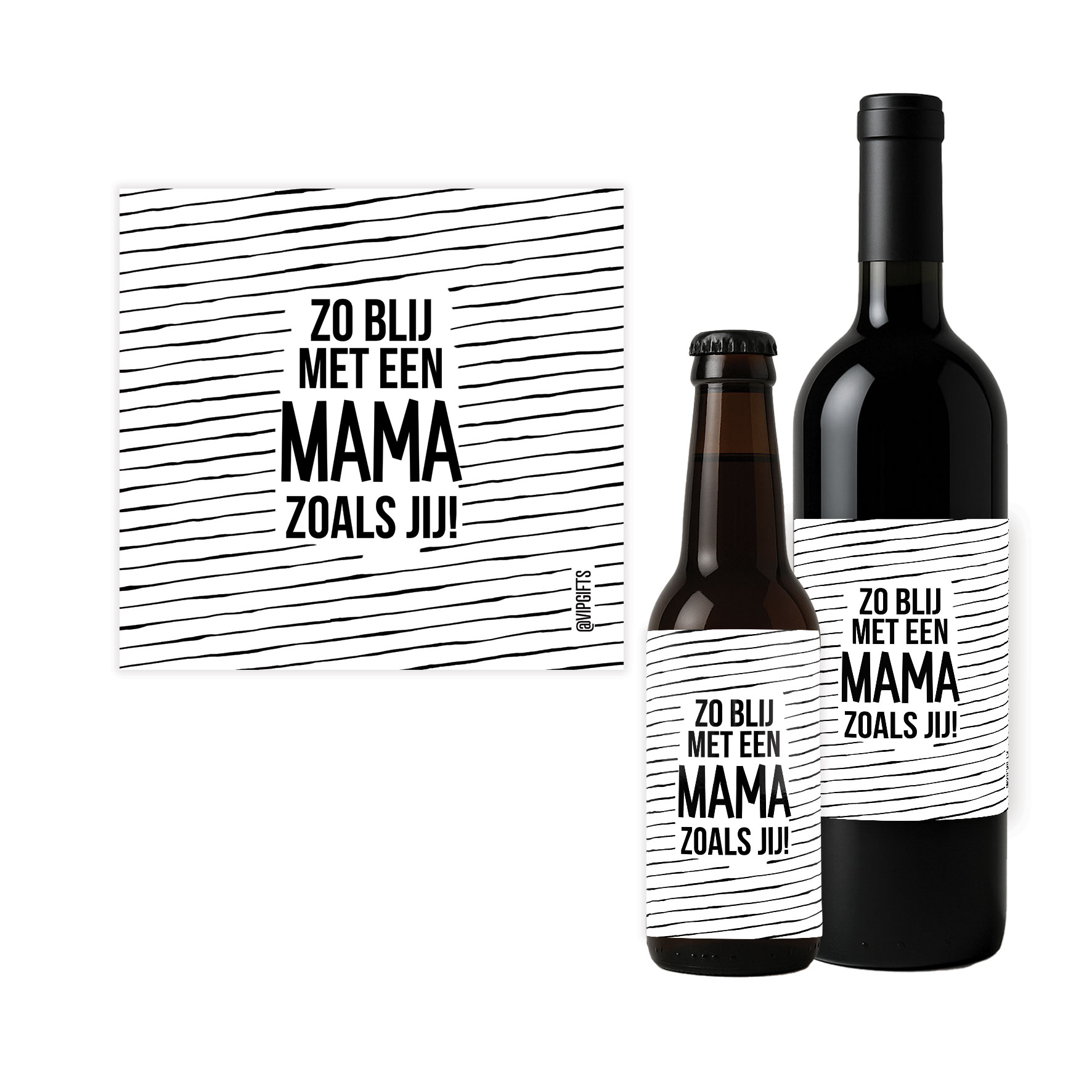 Flesetiket - Blij Mama
