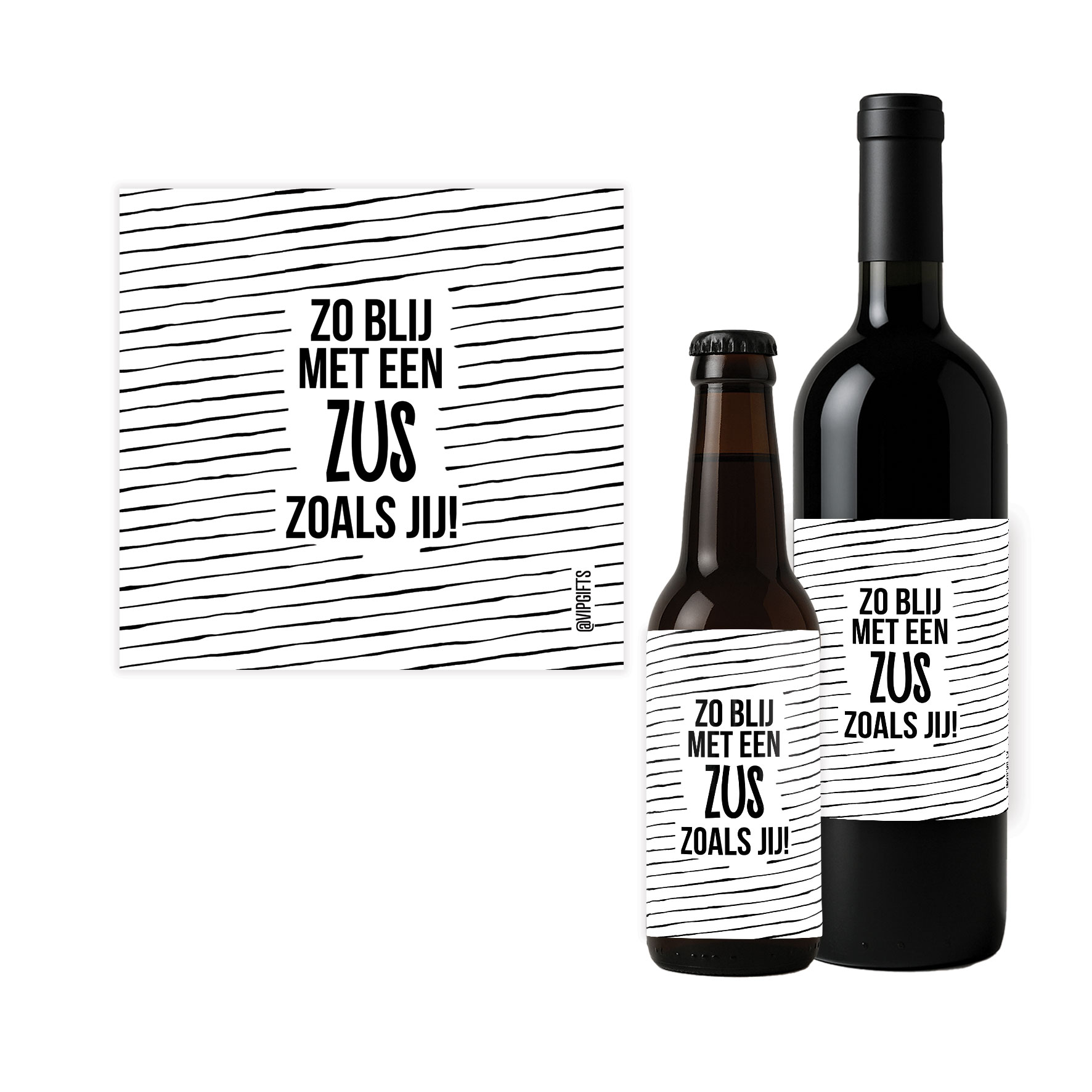 Flesetiket - Blij Zus