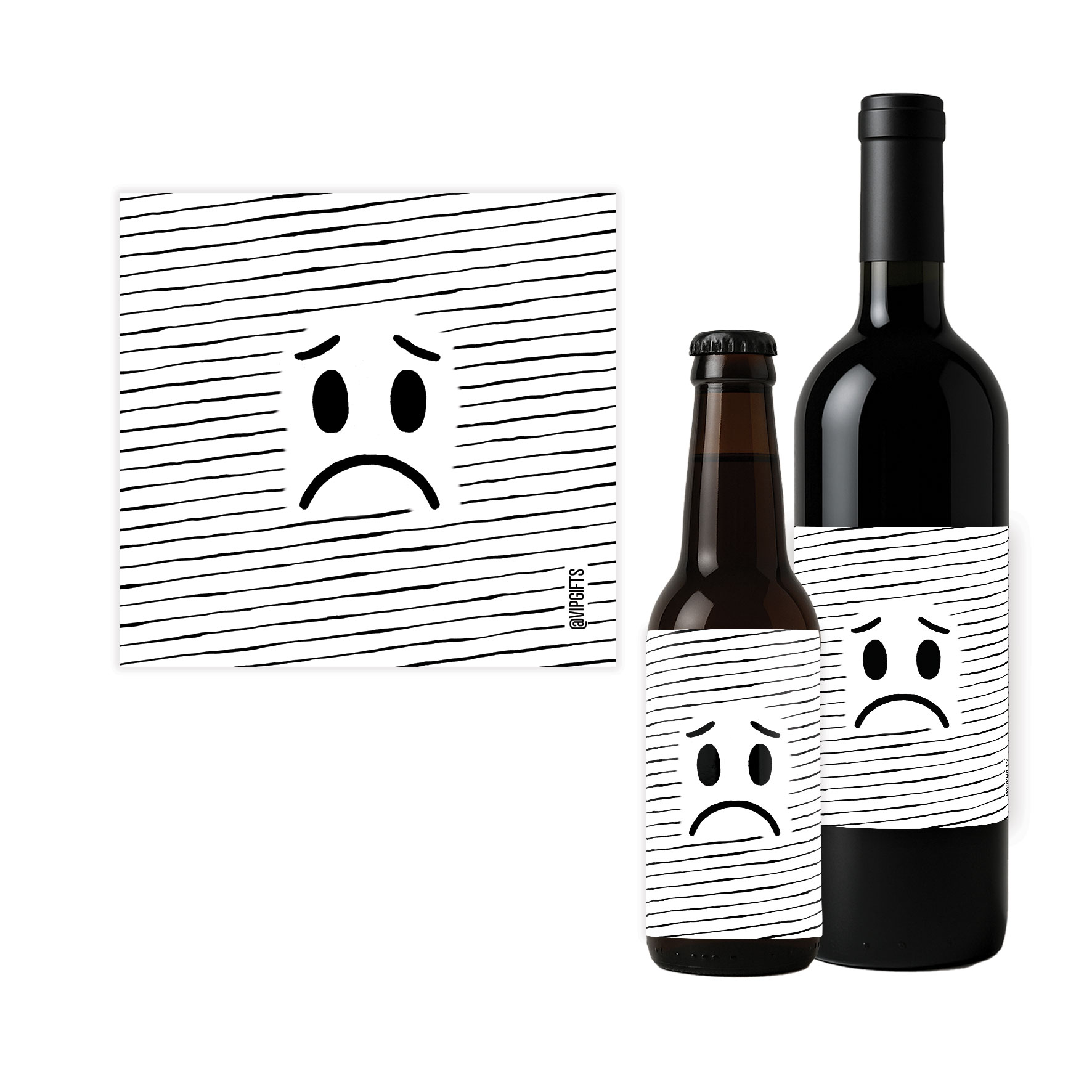 Flesetiket - Smiley Sip
