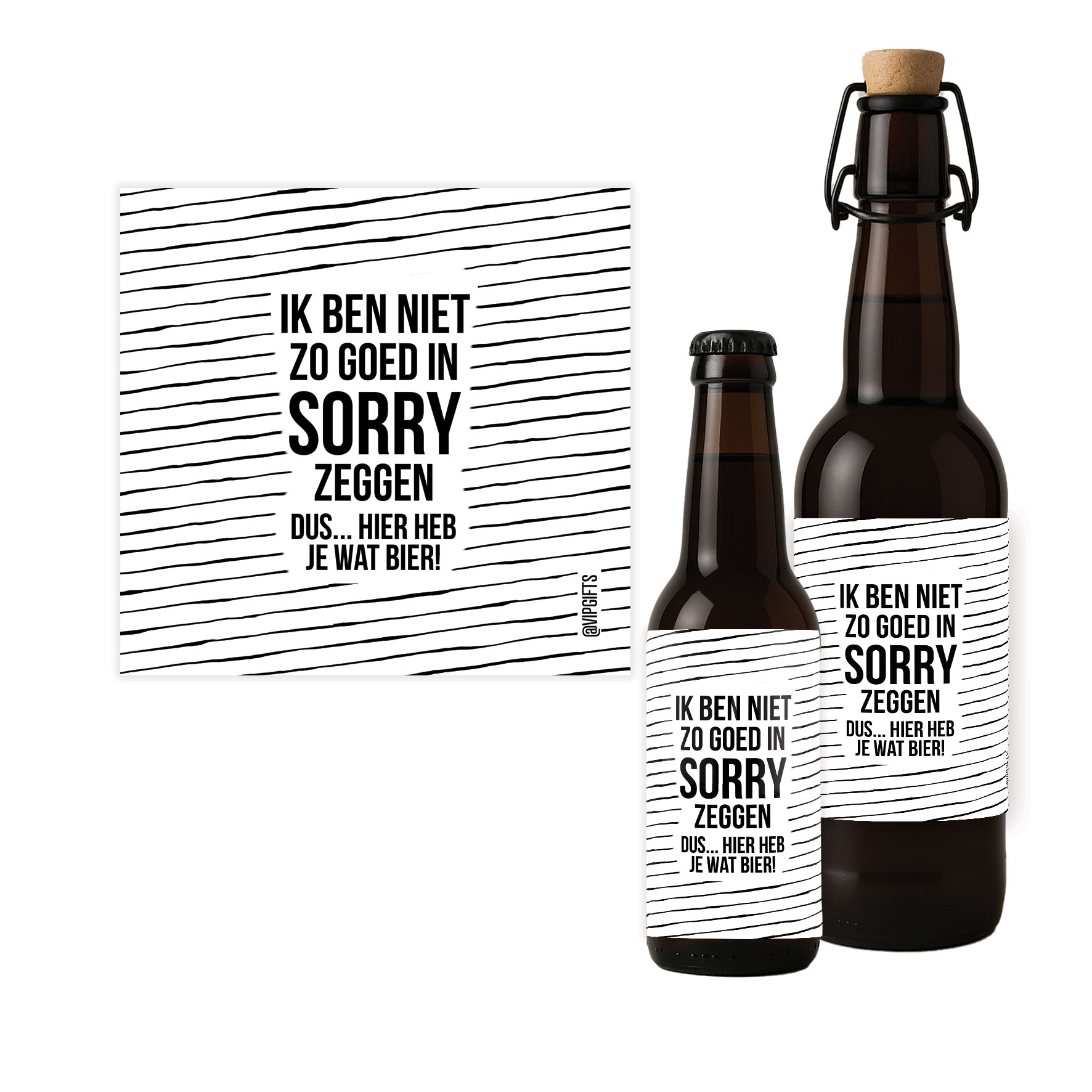 Flesetiket - Sorry Bier