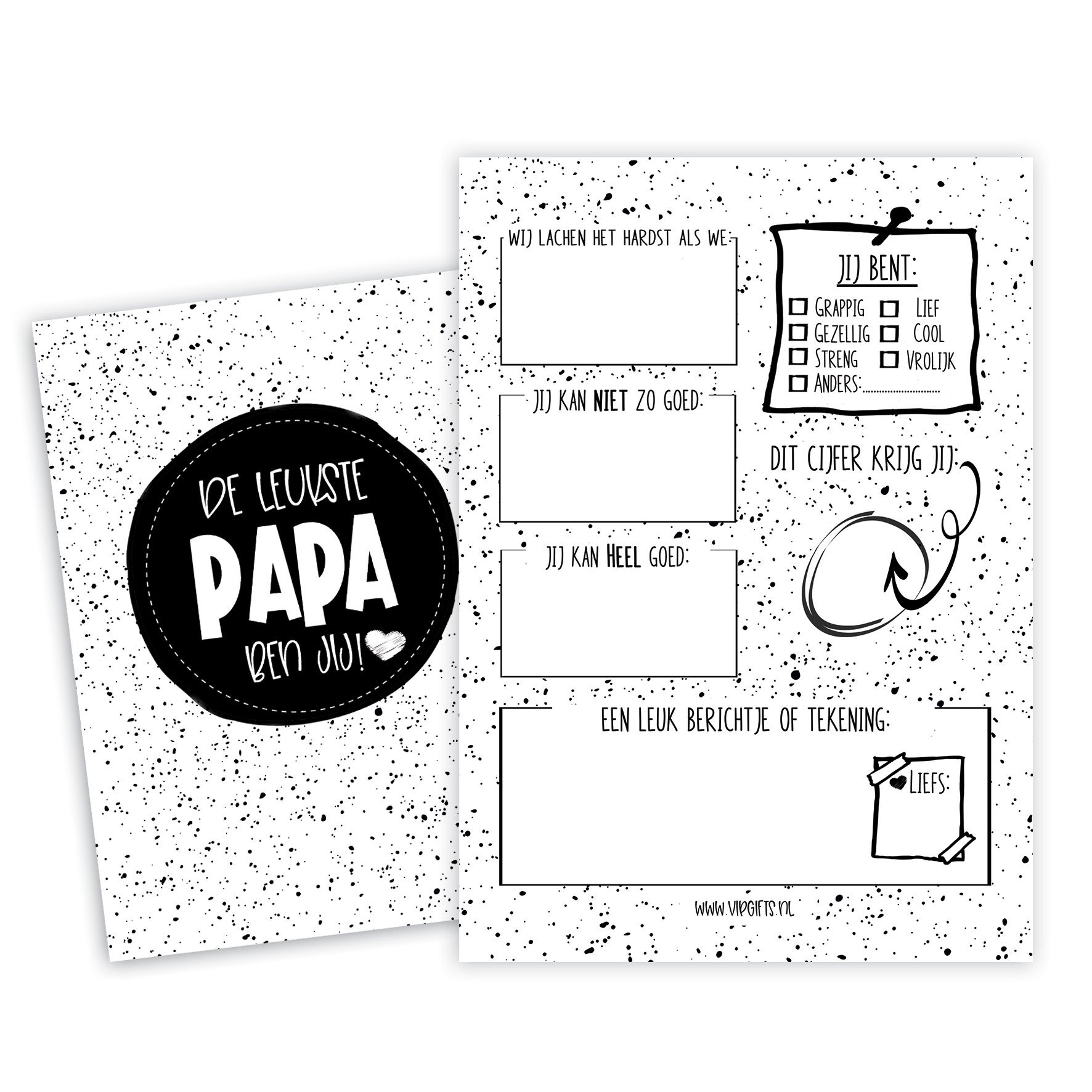 Invulkaart " Leukste Papa"