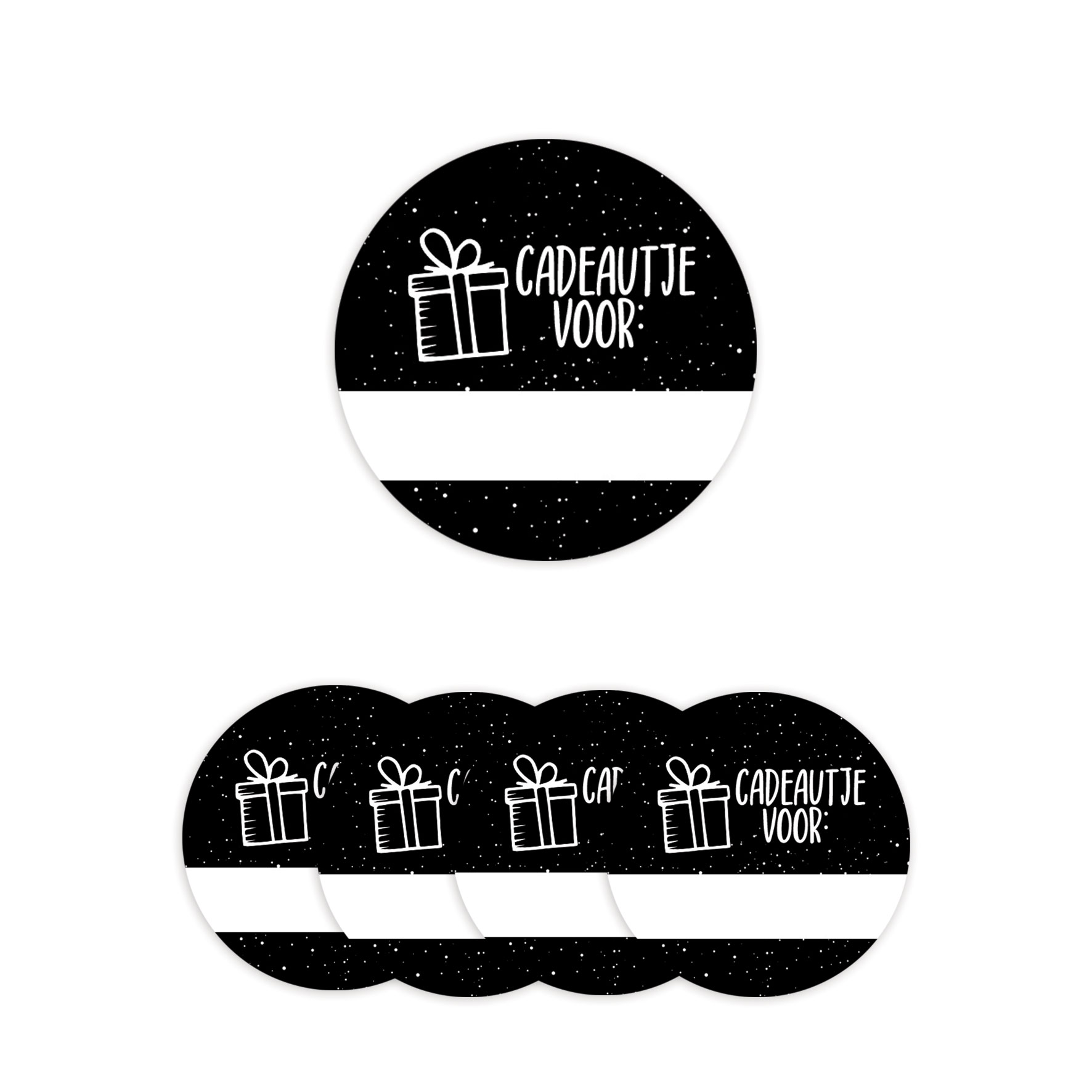 Invulsticker 'Cadeautje voor' <br> 5 stuks