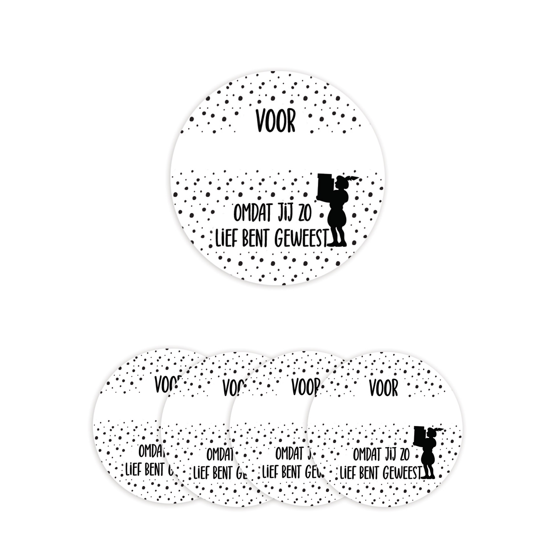 Invulsticker ”Lief Geweest” <br> 5 stuks
