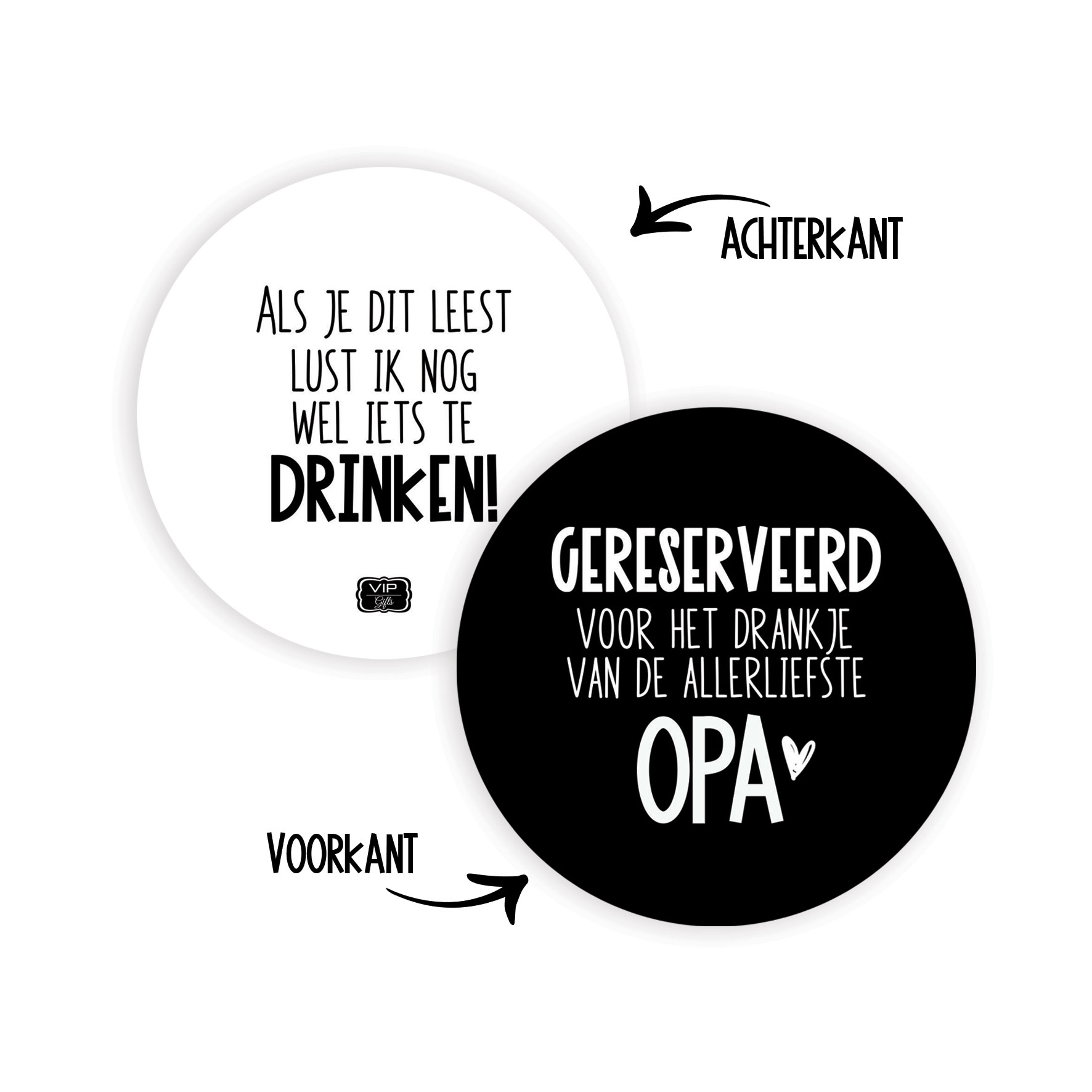Onderzetter " Gereserveerd Opa "