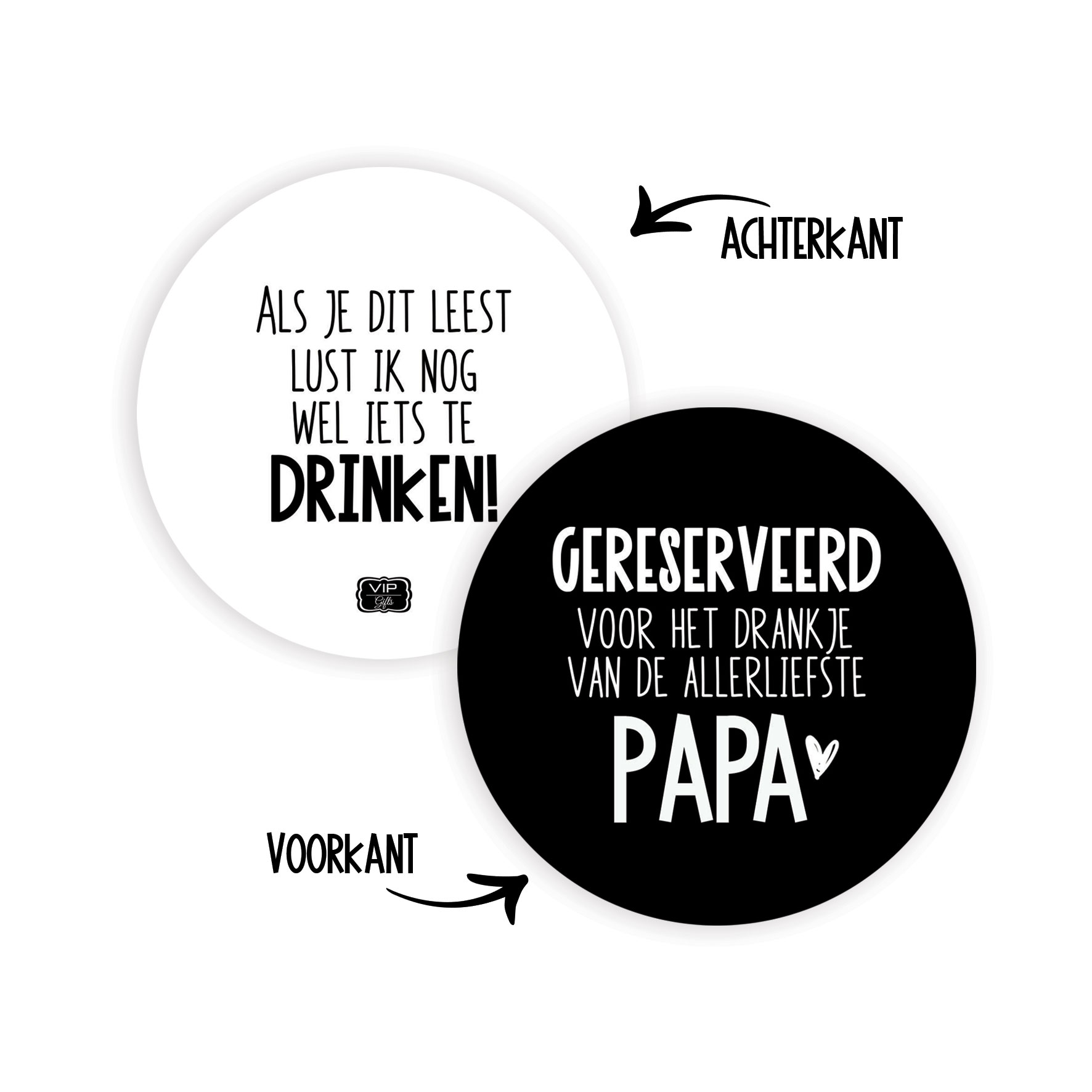 Onderzetter " Gereserveerd Papa "