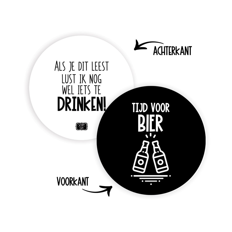 Onderzetter " Tijd voor Bier "