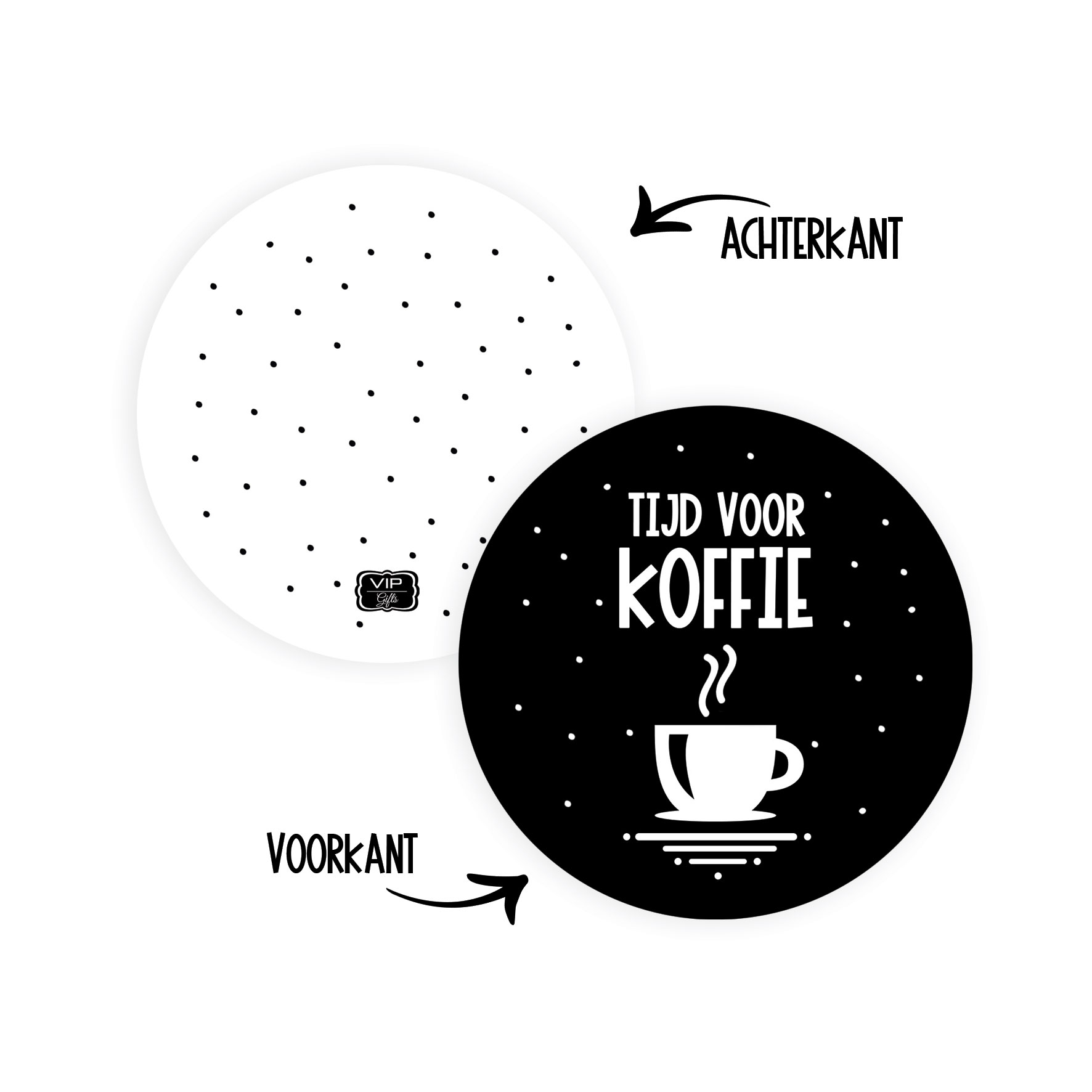 Onderzetter " Tijd voor Koffie "