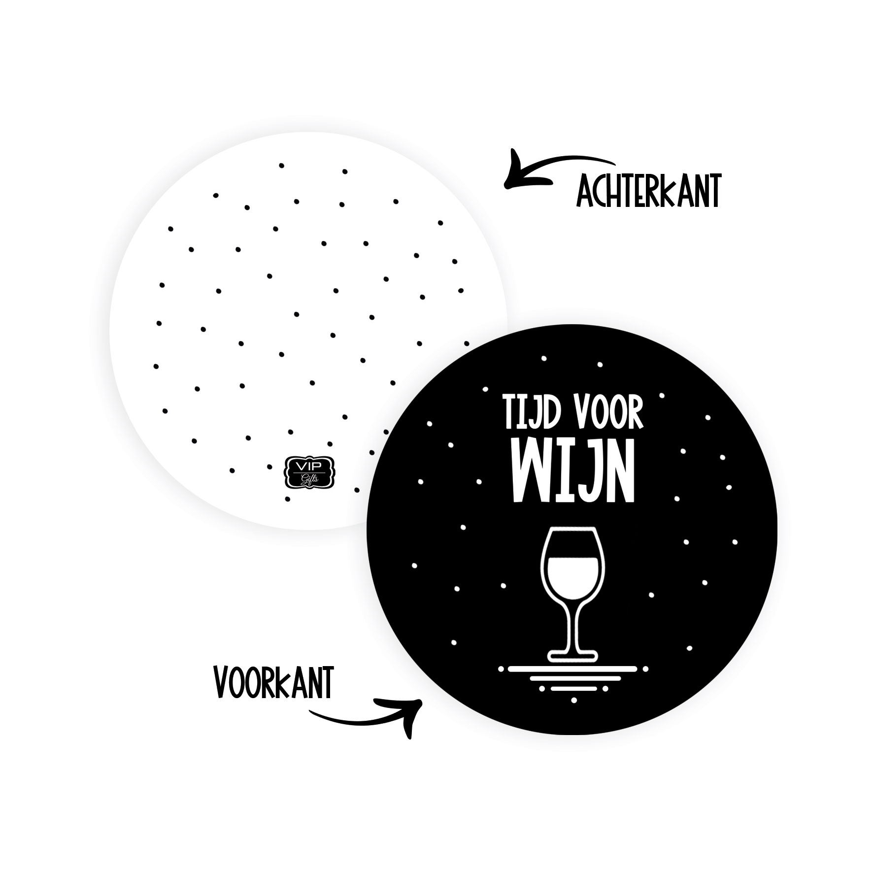Onderzetter " Tijd voor Wijn "