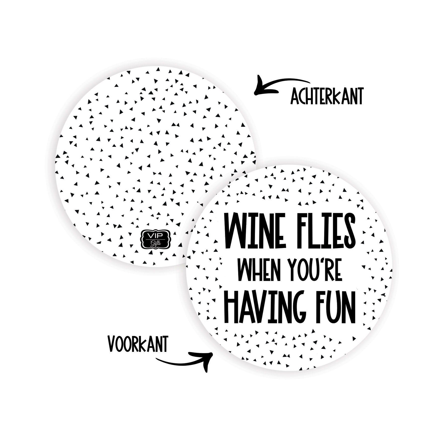Onderzetter " Wine Flies "