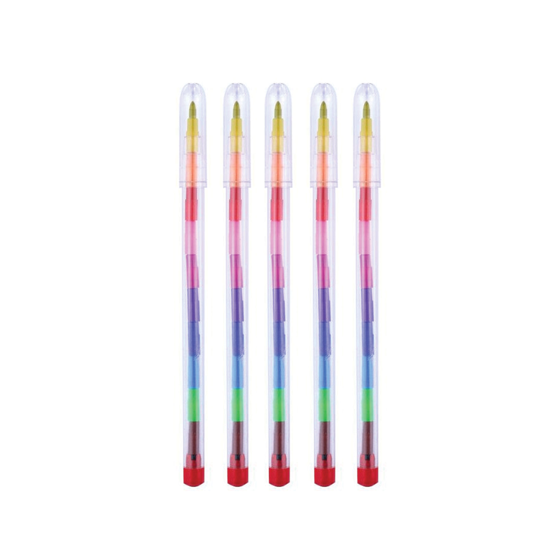 Stapelkrijtjes pen - 5 stuks